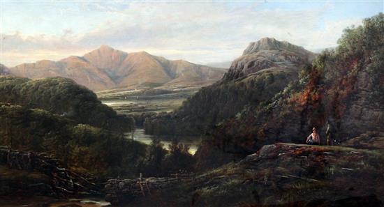 William Pitt (1855-1918) Skiddaw from above Grange, 20.5 x 38in.